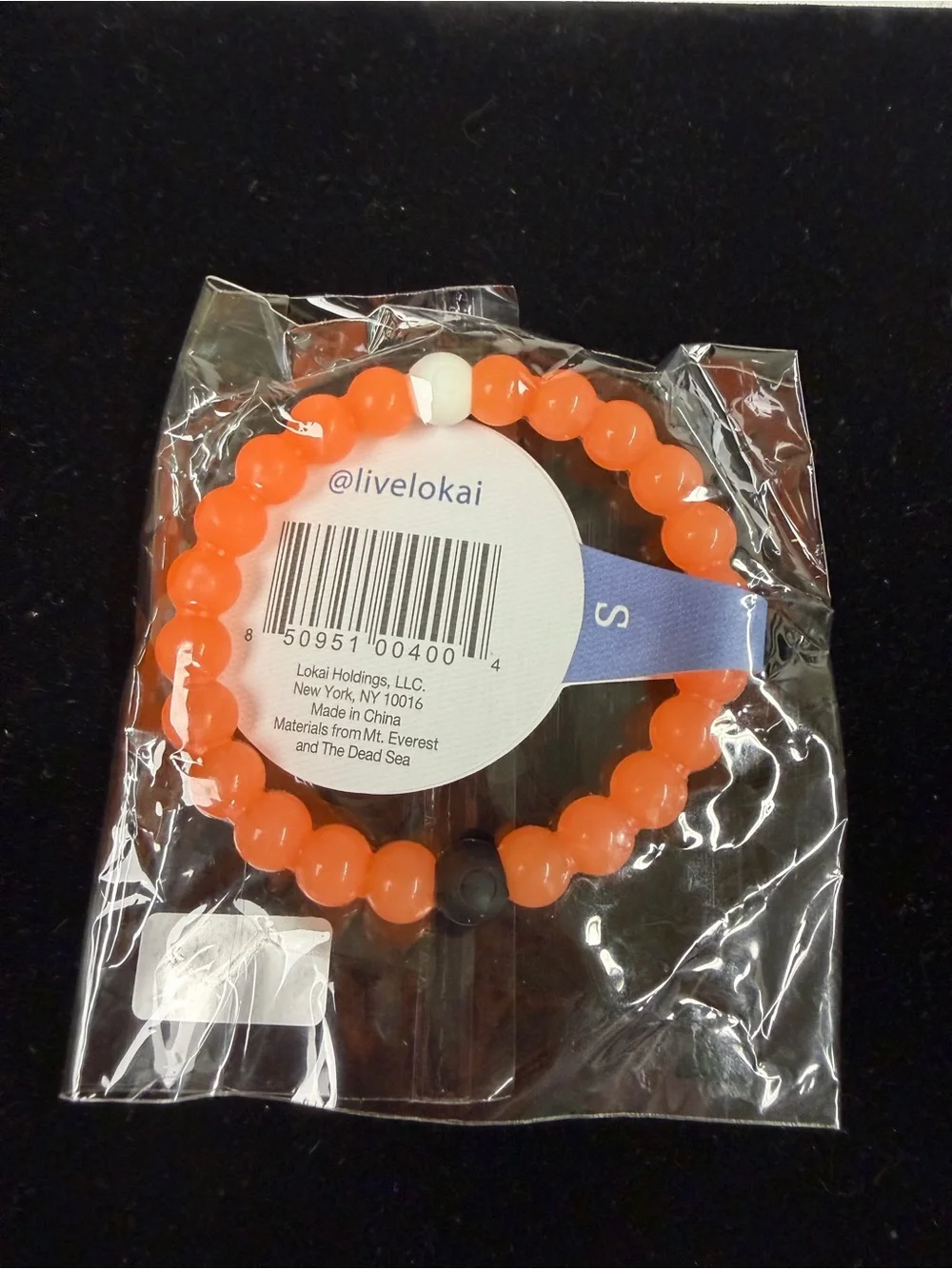 Lokai Kids Beaded Bracelet - Neon Orange